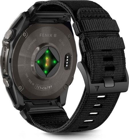 Tech-Protect Pasek Nylon Classic Garmin Fenix 5x / 5x Plus / 6x / 6x Pro / 7x / 8 51mm Black