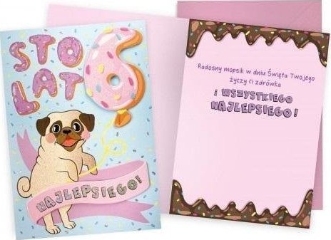 KUKARTKA Karnet Urodziny 6 piesek