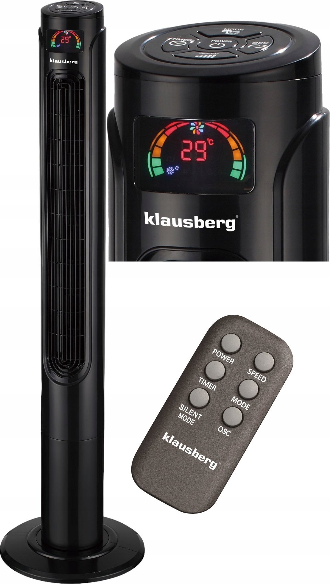 Klausberg WENTYLATOR KOLUMNOWY PODŁOGOWY Z PILOTEM 55W KLAUSBERG KB-7720