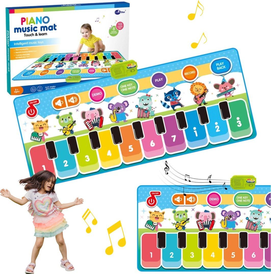 ProNice MATA MUZYCZNA INTERAKTYWNA DLA DZIECI ZWIERZĄTKA DŹWIĘK INSTRUMENTY