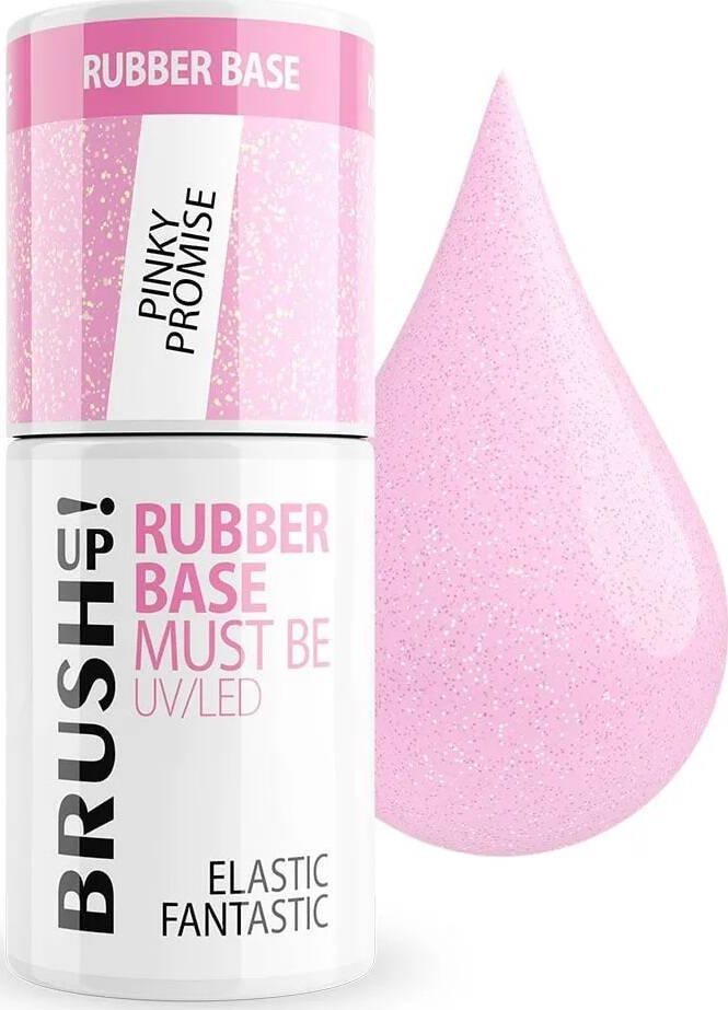 Claresa BrushUp! Rubber Base baza hybrydowa do paznokci Pinky Promise 5g