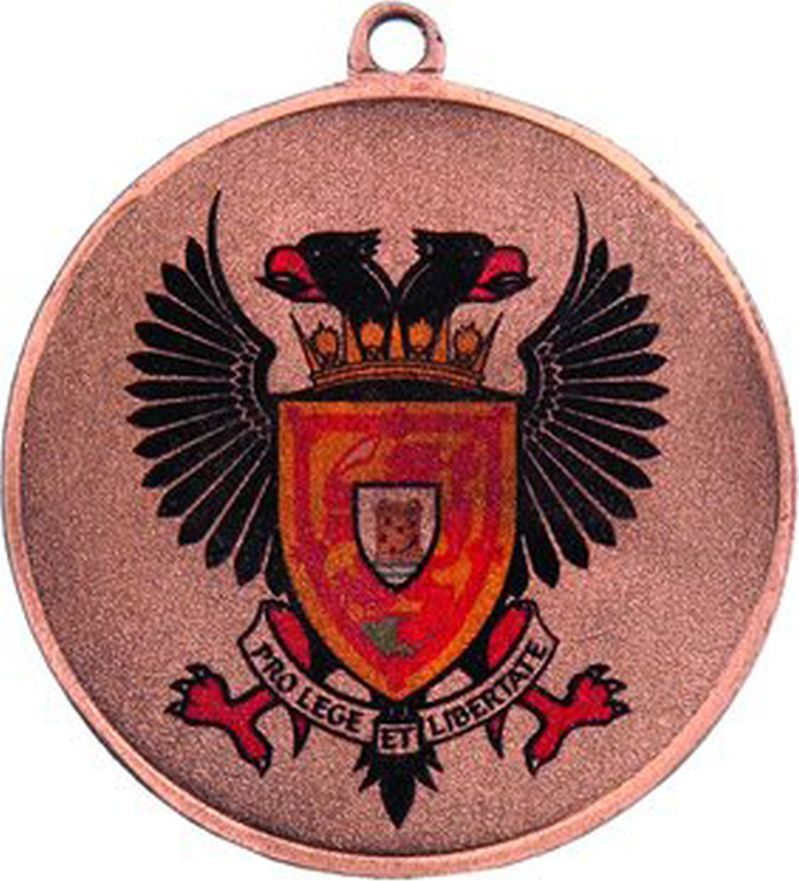 Victoria Sport Medal brązowy- biegi - medal stalowy z nadrukiem luxor jet