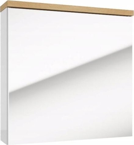 Deftrans Szafka lustrzana łazienkowa wisząca biały połysk 60x50 cm Ronda