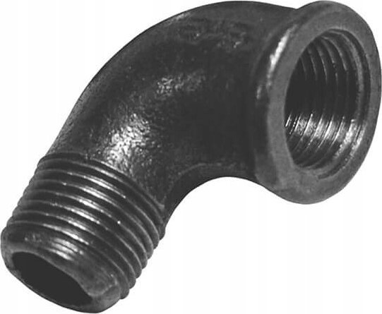 Kolanko nakrętno-wkrętne GW/GZ 3/4" (DN20) A4 czarne