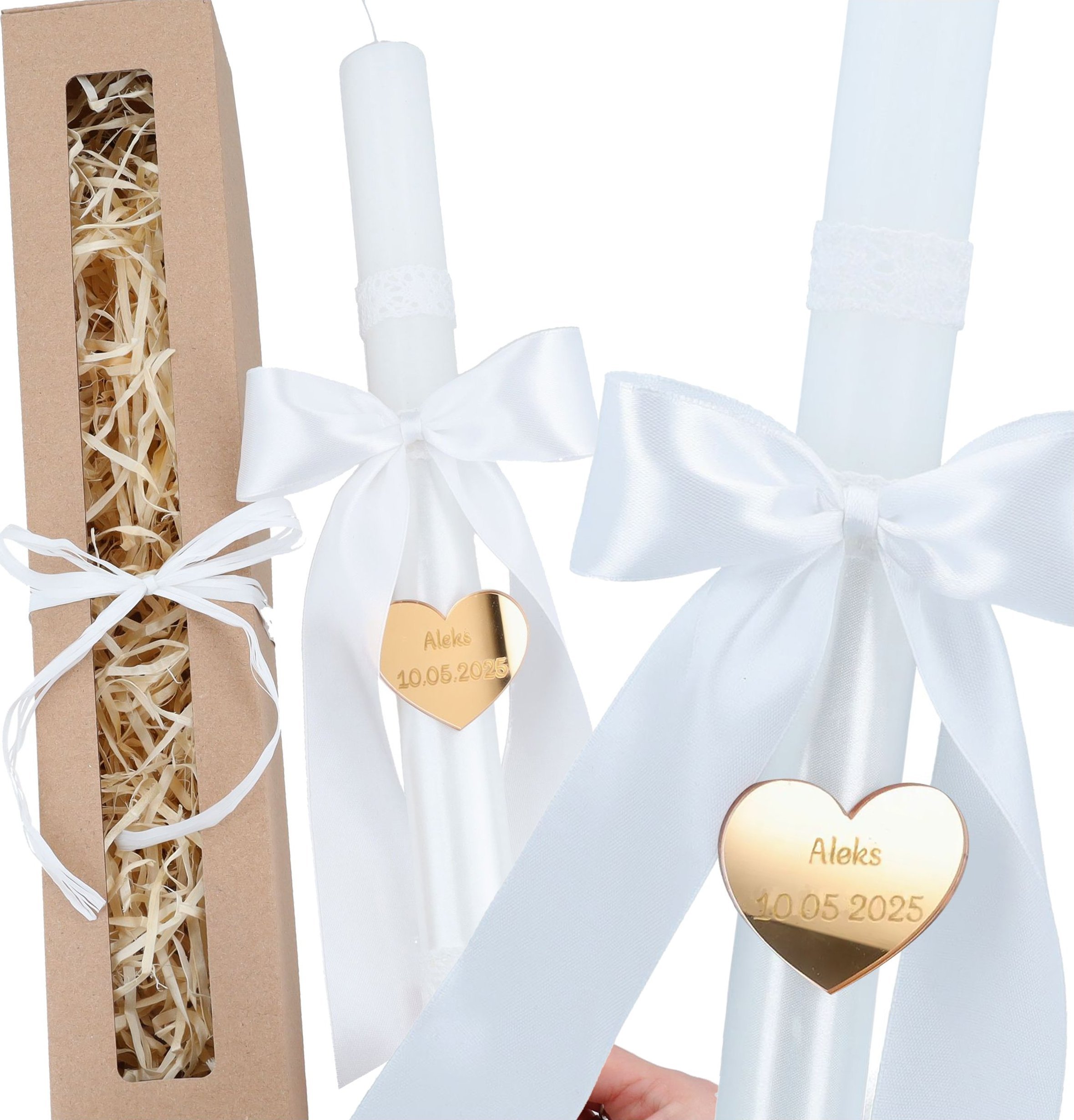 ŚWIECA na CHRZEST z szatką