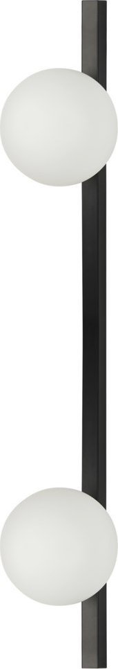 Kinkiet Beliani Lampa ścienna 2-punktowa metalowa czarna ISABELLA