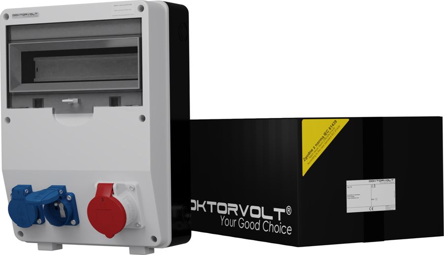 Doktorvolt Rozdzielnica budowlana TD 16A 2x230V gniazda Mennekes Doktorvolt 6886