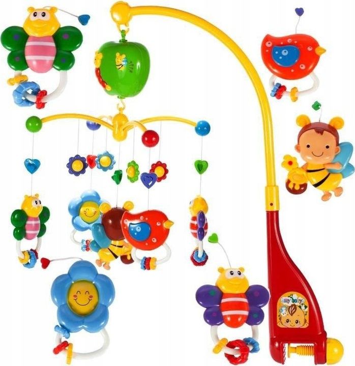 MalPlay Karuzelka do łóżeczka z pszczółkami i motylkami