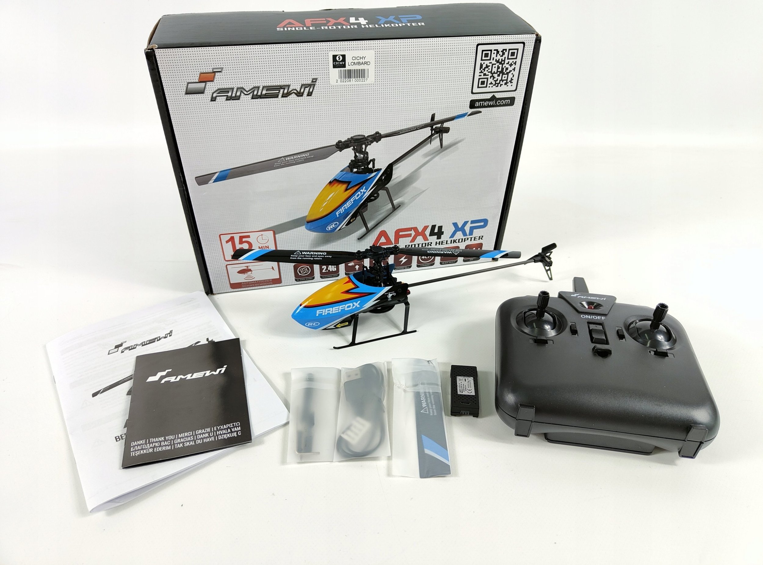 Amewi Amewi RC Helikopter AFX4 Li-Po Akku 350mAh blau/14+