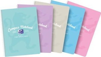 Oxford Kołozeszyt A4+ 80 kartek w kratkę Oxford Campus Pastel [0|0]