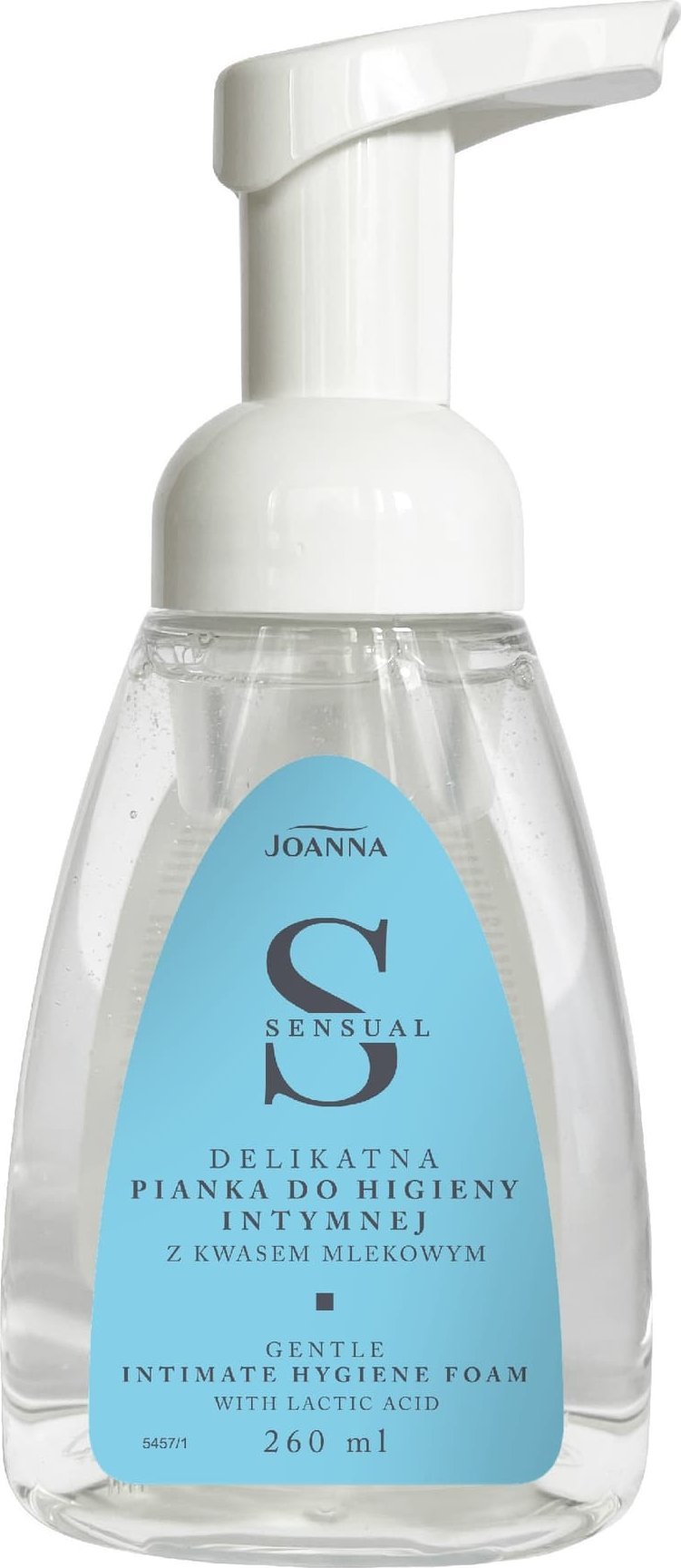 Joanna JOANNA Sensual Delikatna pianka do higieny intymnej z kwasem mlekowym 260 ml
