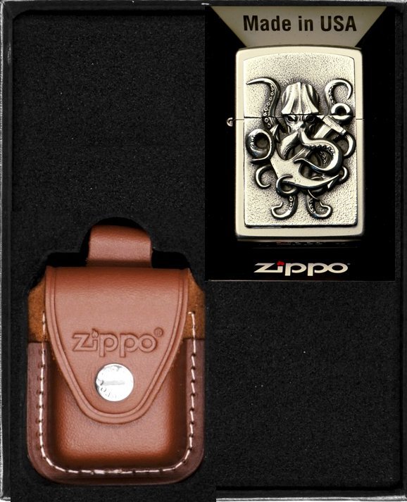 Zestaw ZIPPO Zapalniczka OCTOPUS 3D Prezentowy No2