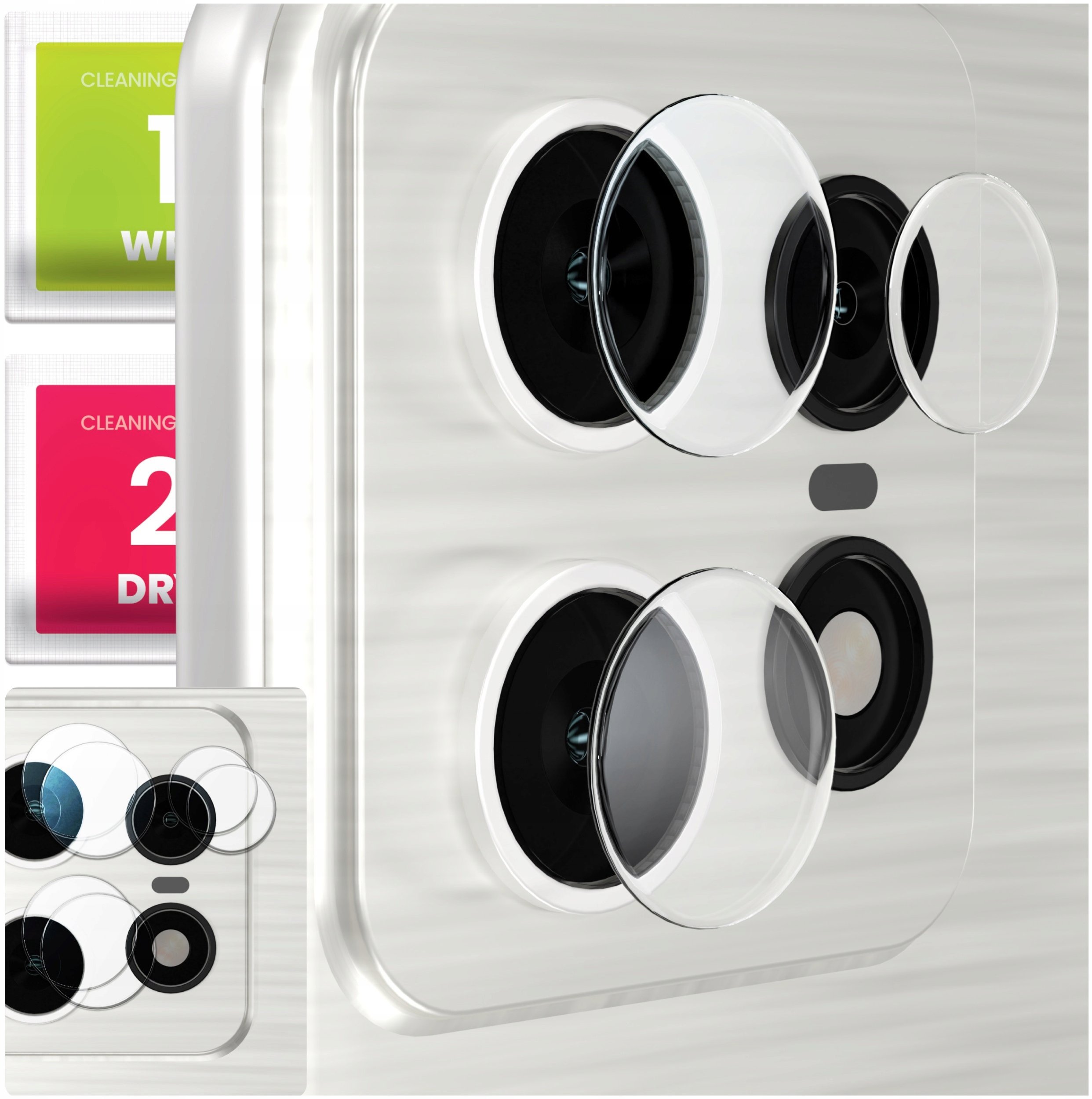 2-PAK Szkło Na Aparat Do Motorola Edge 50 Pro (Hartowane, Na Obiektyw, 9H)