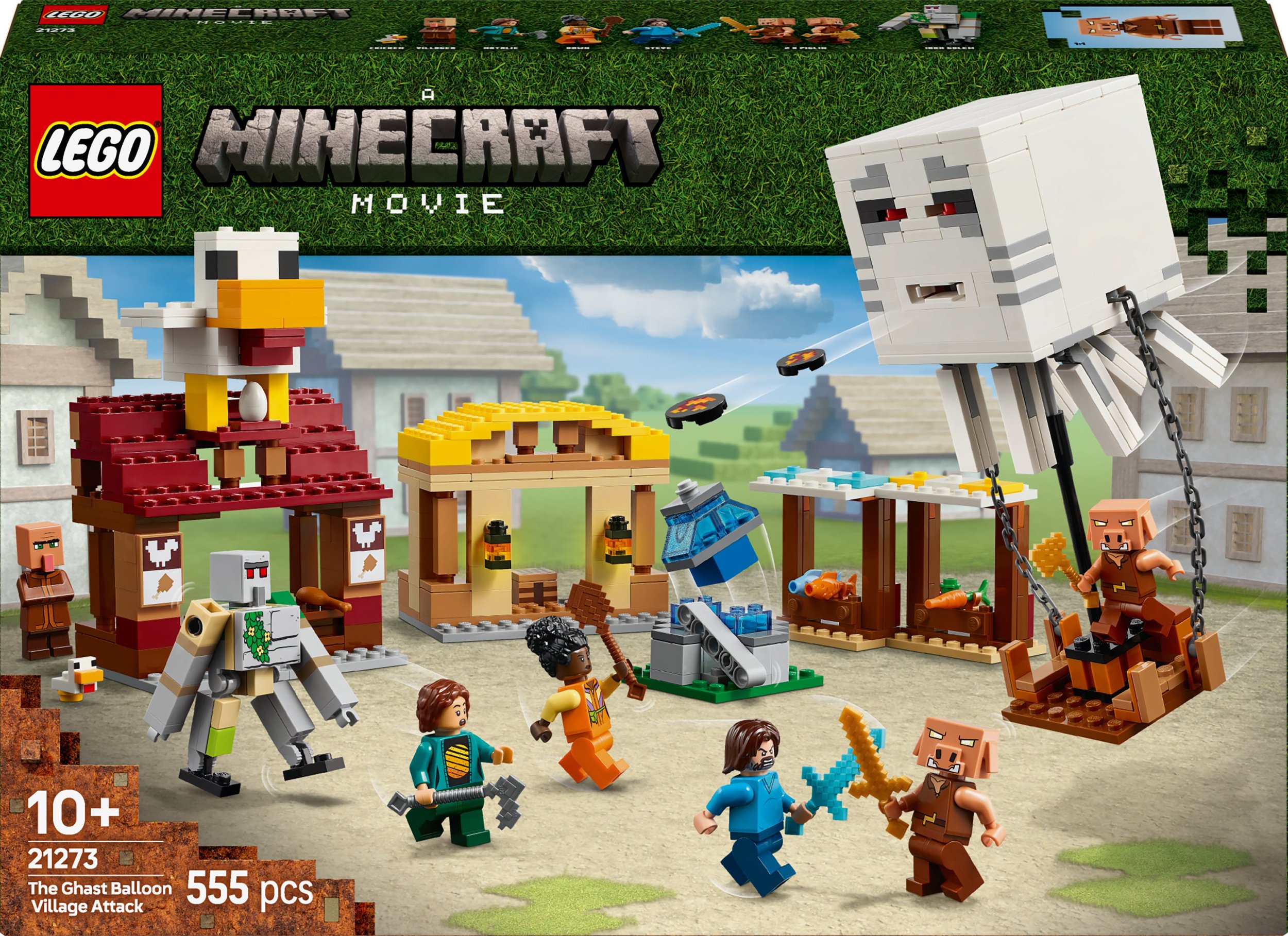 Minecraft Atak balonowego Ghasta na wioskę (21273)