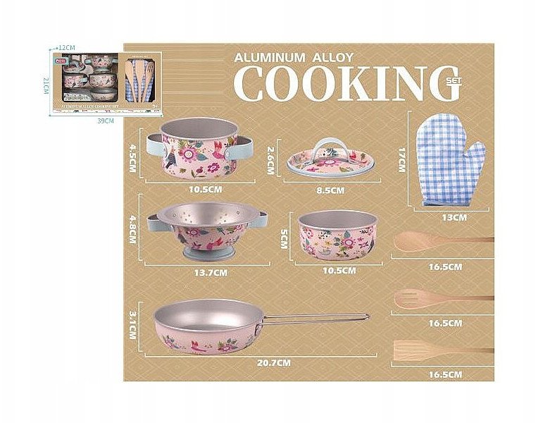 Zestaw metalowych garnków