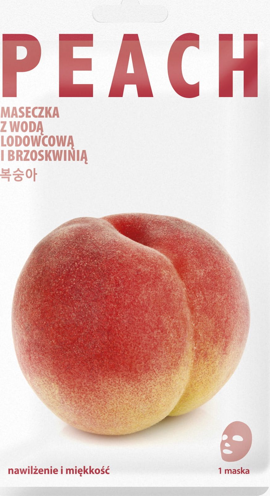 Glacial Water Koreańska maseczka na twarz BRZOSKWINIA