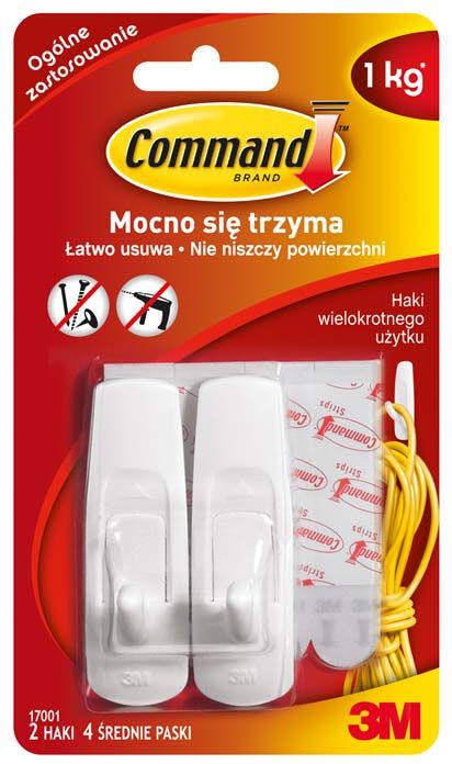 3M HAKI COMMAND WIELOKROTNEGO UŻYTKU 17001 ŚREDNIE (3M-UU006380032)