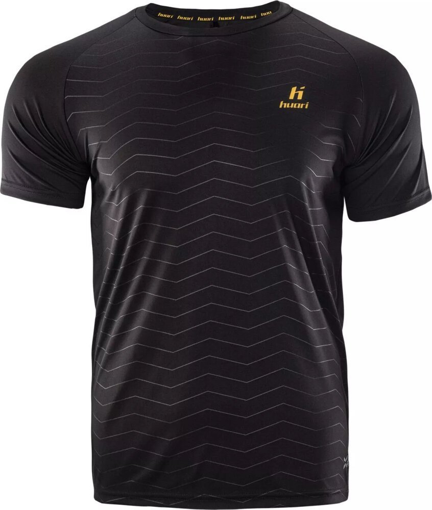 Męska koszulka z krótkim rękawem Huari MONTEROS SENIOR black bean/golden rod rozmiar XXL