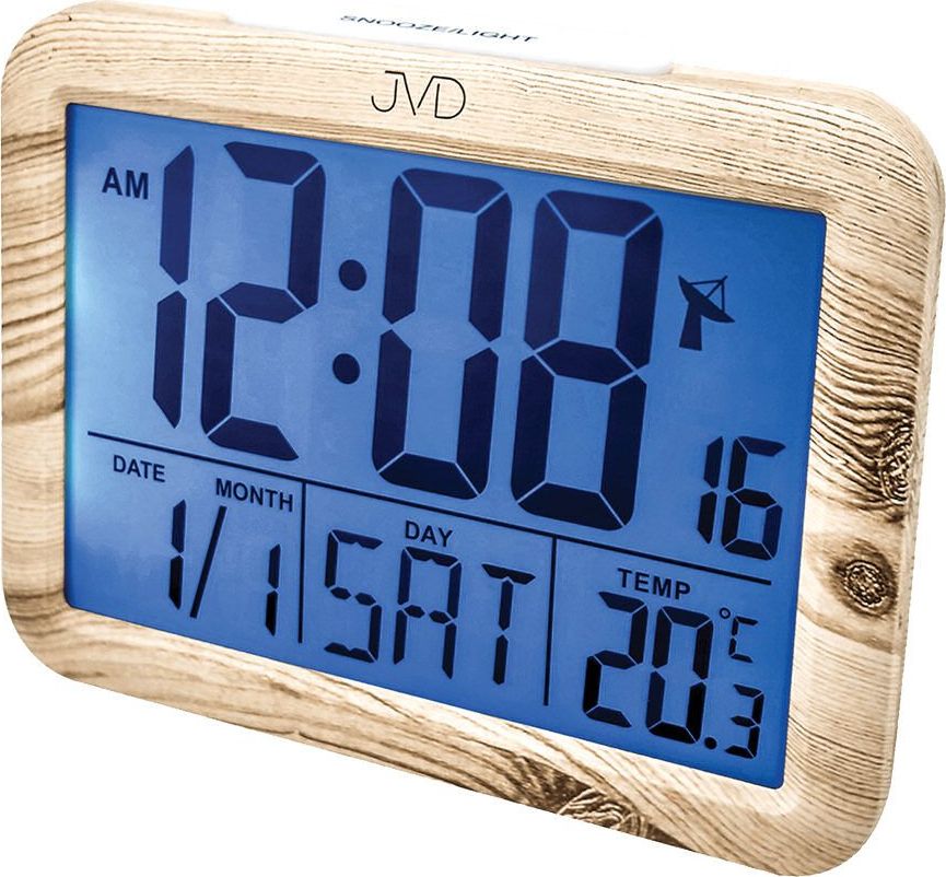 JVD Budzik Termometr DCF77 Dwa alarmy uniwersalny (RB27.1)