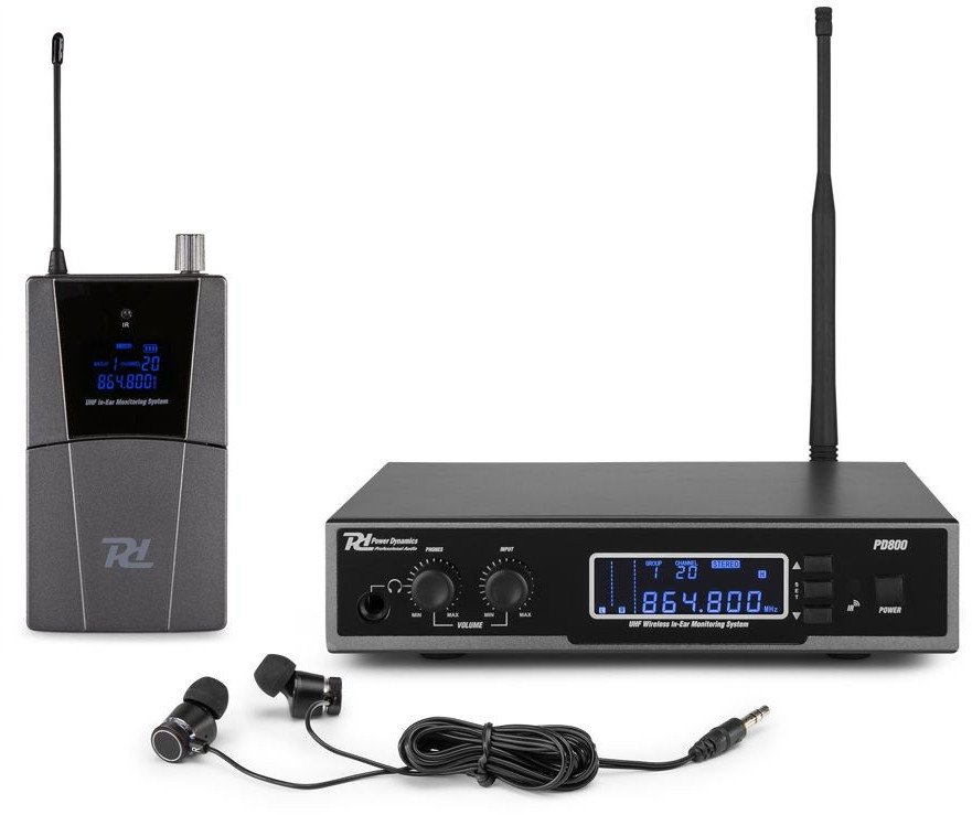 Douszny system monitorowy odsłuchowy UHF PD800 one size