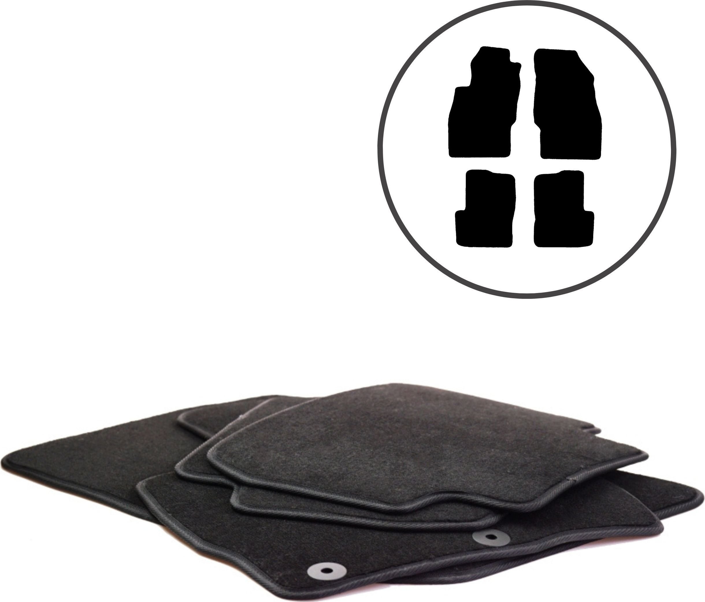 Dikel Dywaniki samochodowe welurowe 4szt. Opel Corsa D