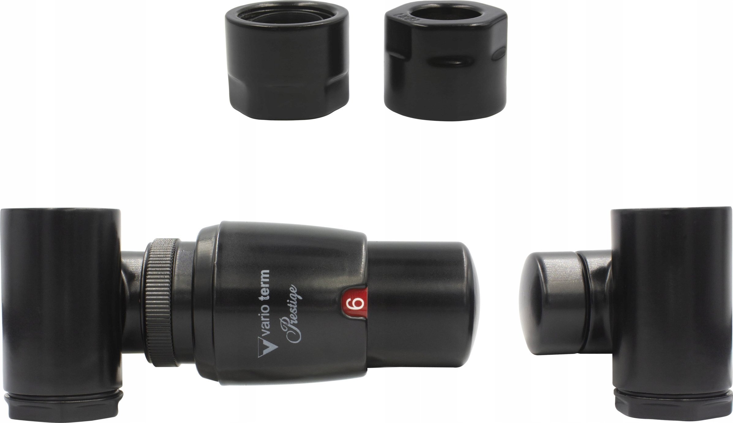 Varioterm Zestaw grzejnikowy Integra lewy, czarny mat