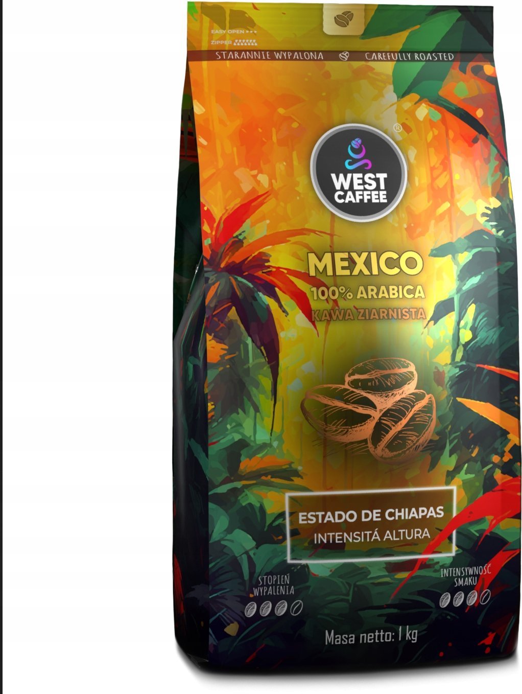 Kawa ziarnista West Caffee Mexico Estado de Chiapas Intesita Altura