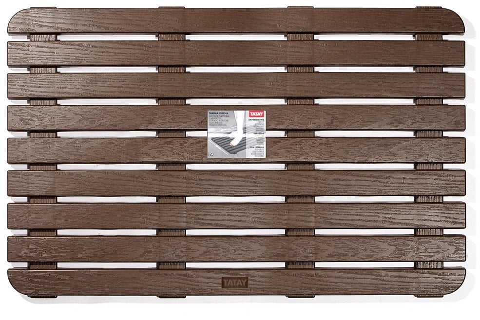 Shower mat 80x50cm brown 8411801212318