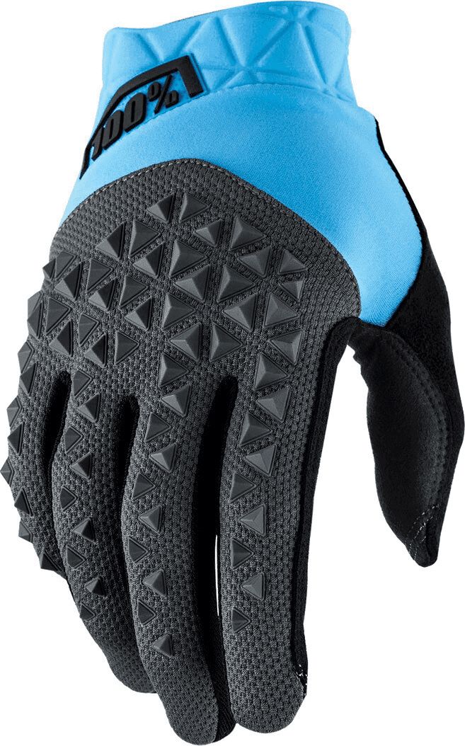 100% Rękawiczki 100% GEOMATIC Glove cyan charcoal roz. S (długość dłoni 181-187 mm) (NEW)
