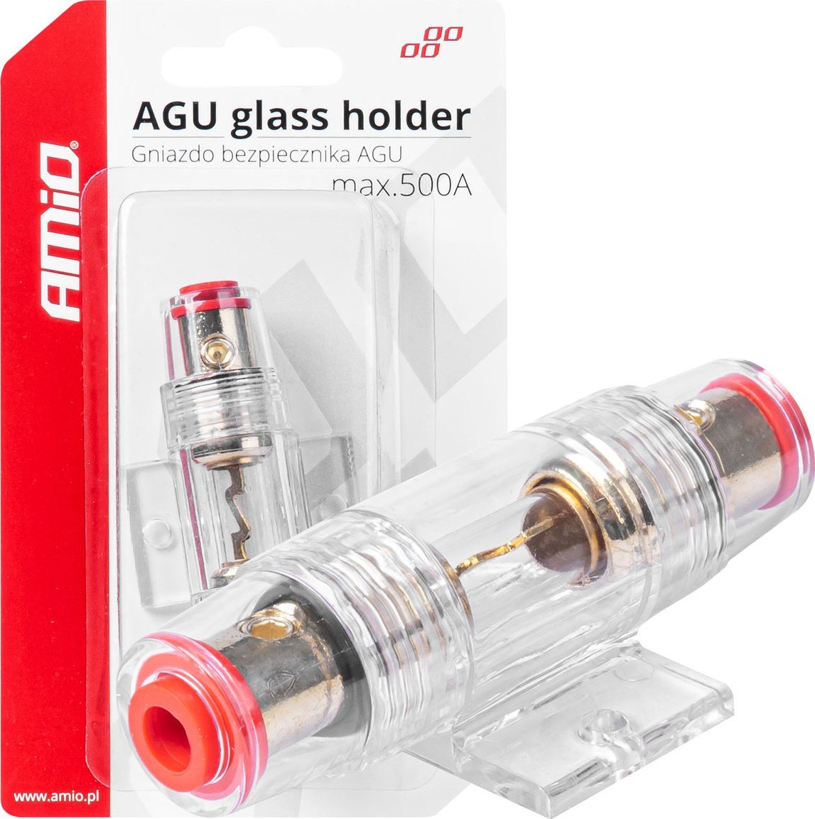 AMiO Oprawa obudowa gniazdo bezpiecznika szklanego agu amio-03508