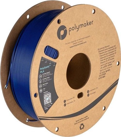 Poly Filament Polymaker PolySonic High Speed PLA 1,75mm 1kg - Blue}