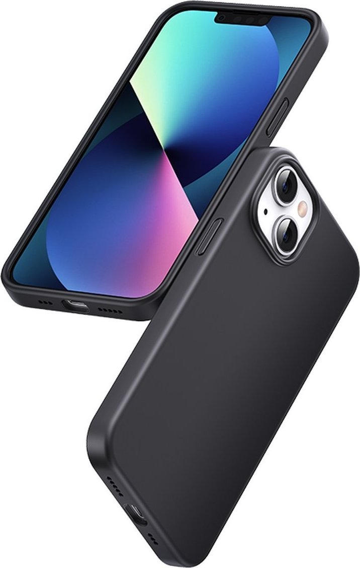 Ugreen Ugreen LP626 Silky Silicone Protective Case gumowe elastyczne silikonowe etui na telefon do iPhone 14 Plus czarny (90920)
