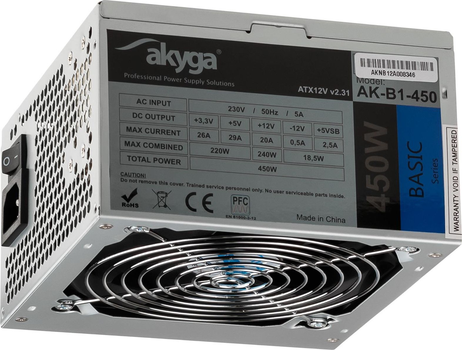 Zasilacz Akyga Basic 450W (AK-B1-450)