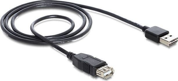 Kabel USB Delock USB-A - USB-A 1 m Czarny (83370)