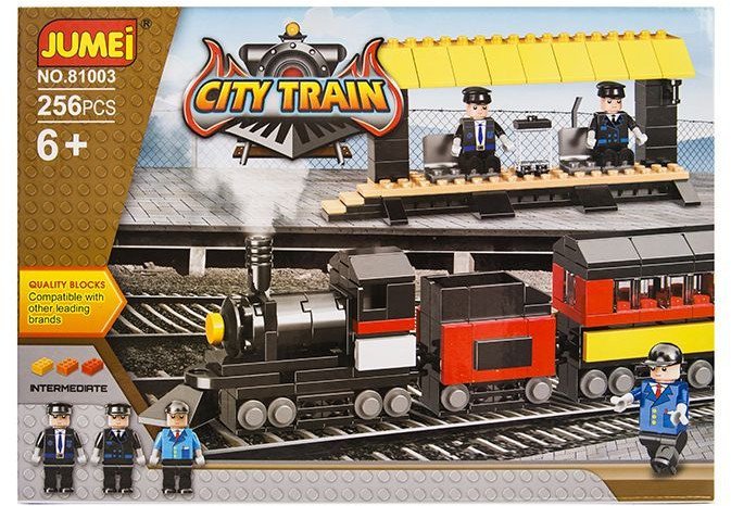 Klocki Jumei City KOLEJKA 256 elementów, 30 x 21 cm