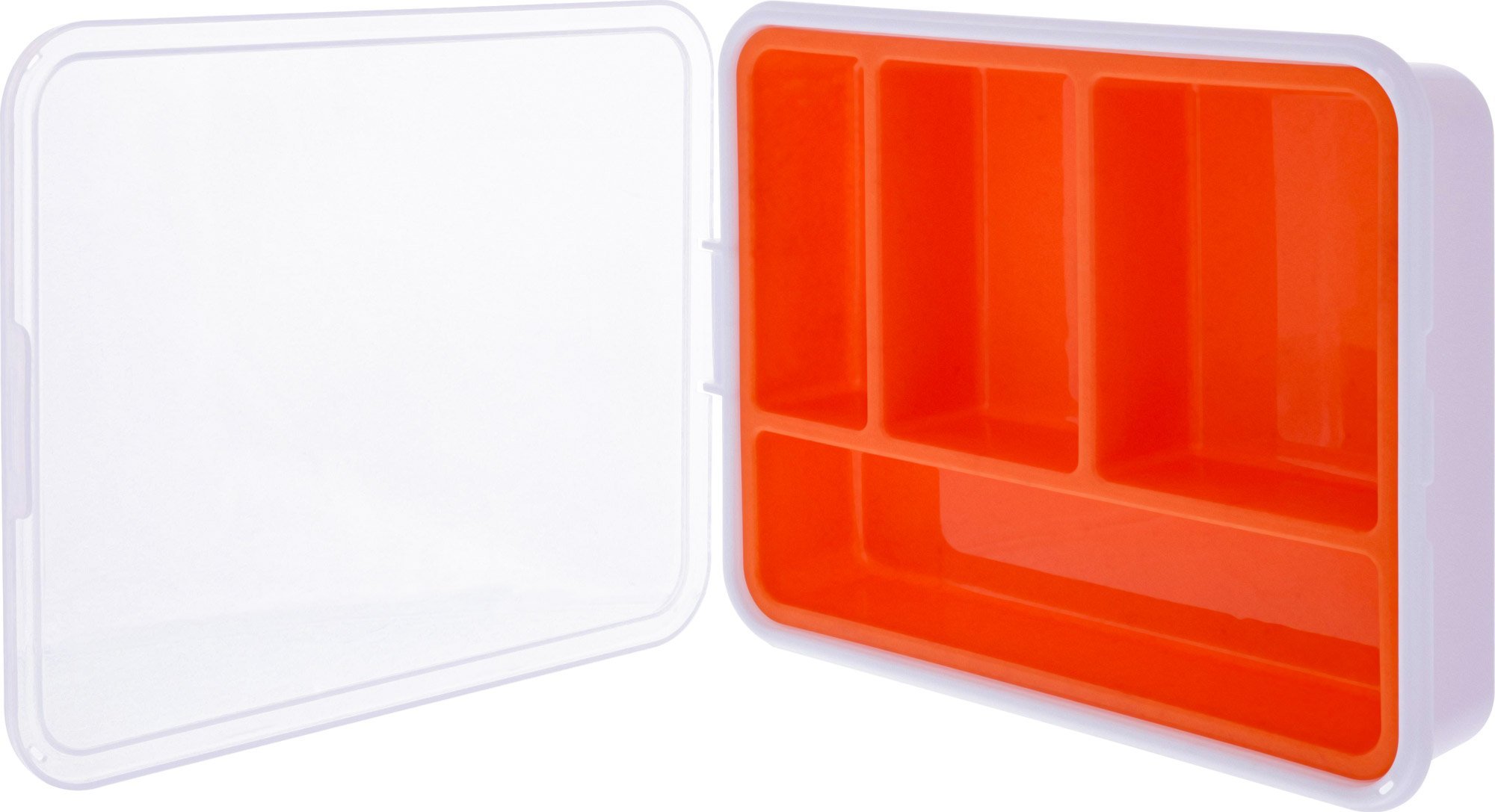InLine® Kleinteilebox, 4 Fächer, Abmessungen: 180x140x40mm, orange
