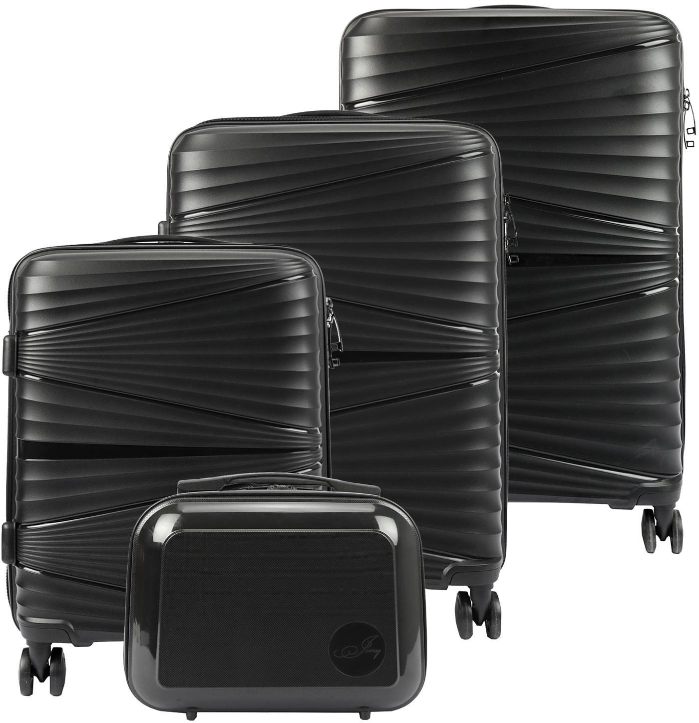 Jony Zestaw walizek Z04 x4 Z czarne