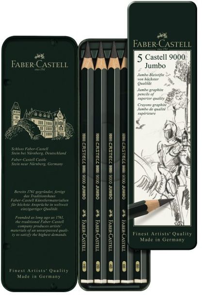Faber-Castell Zestaw ołówków Castel 9000 Jumbo, 5 szt. (119305 FC)