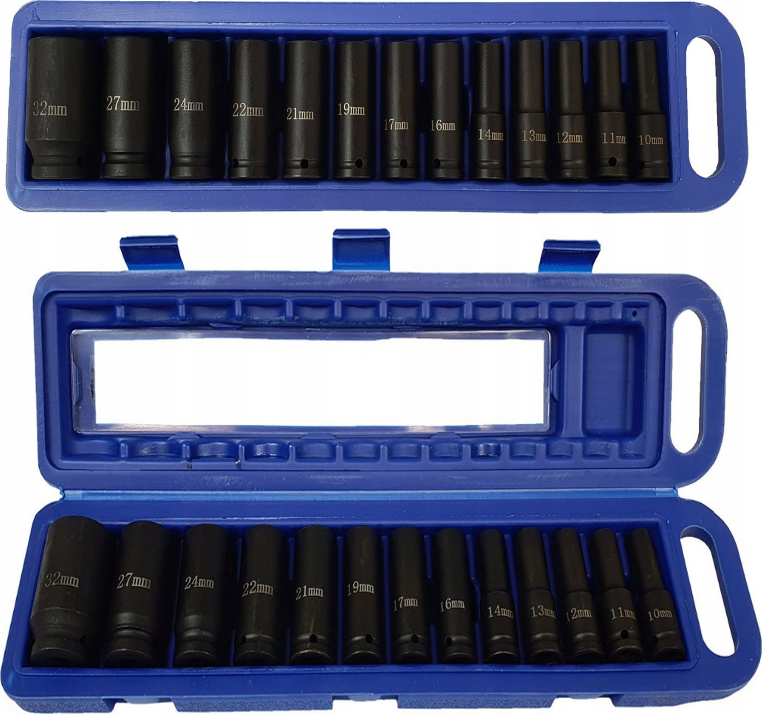 Zestaw narzędzi Falon-Tech NASADKI UDAROWE 1/2'' MOCNE DŁUGIE ZESTAW 10-32MM 13EL