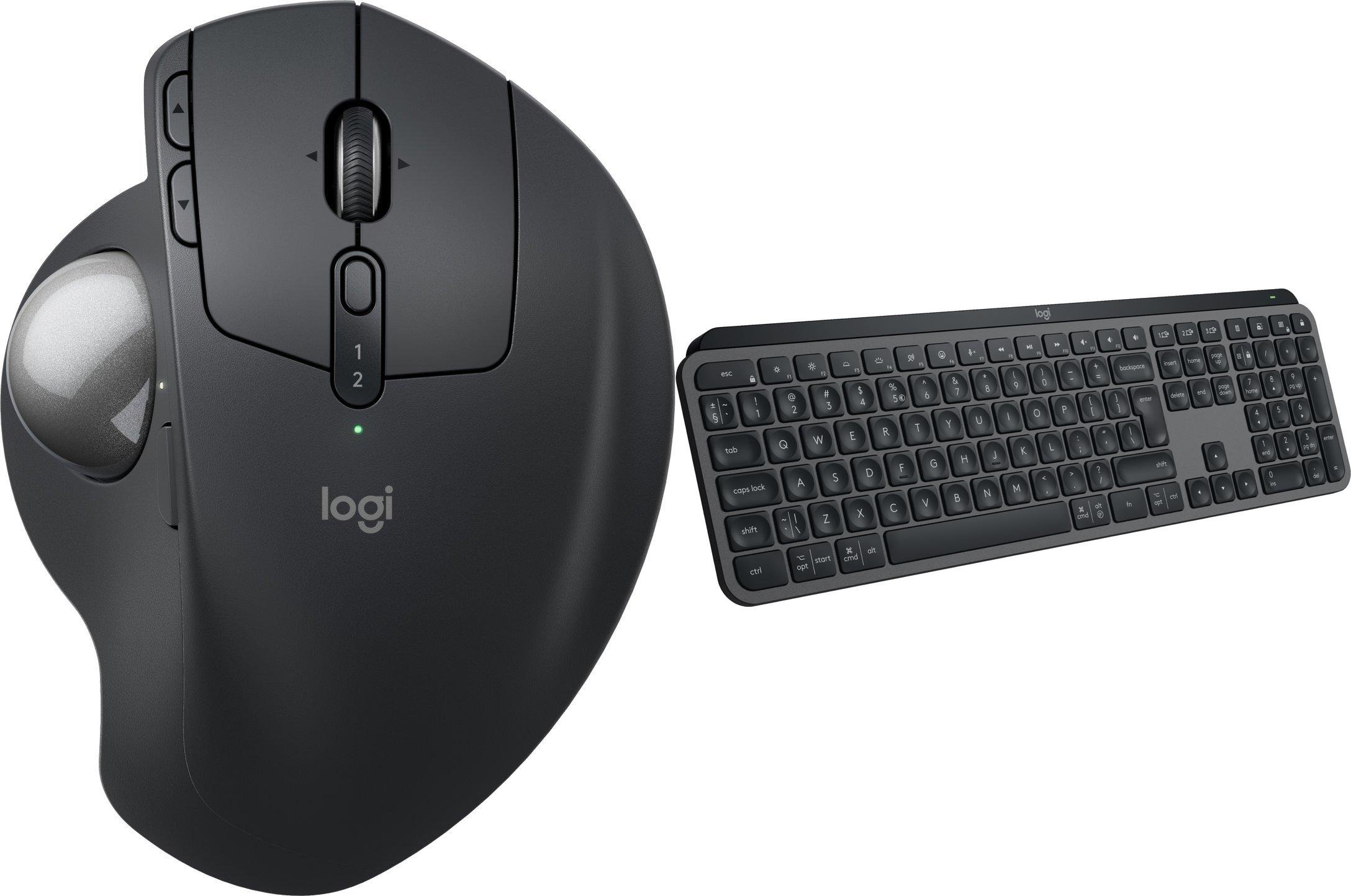 Mysz Logitech MX Ergo S (910-007260) + MX Keys S Bezprzewodowa Graphite US (920-011587)