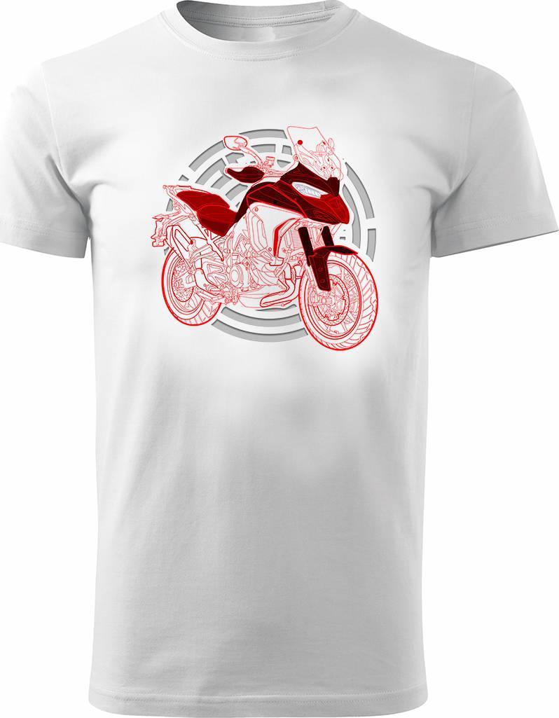 Topslang Koszulka na motor motocyklowa Ducati Multistrada 1200 950 męska biały REGULAR XL