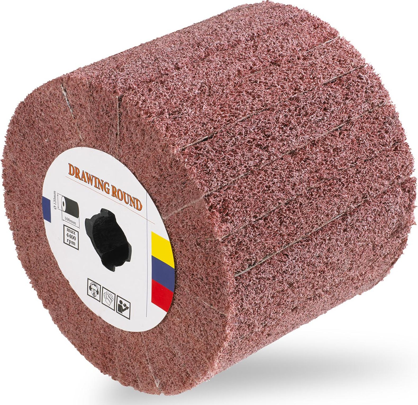 MSW Wałek szlifierski polerski nylonowy 120 x 100 mm M19 ziarnistość 80 MSW-WHEELS-80A Wałek polerski szlifierski nylonowy 120 x 100 mm M19 ziarnistoś