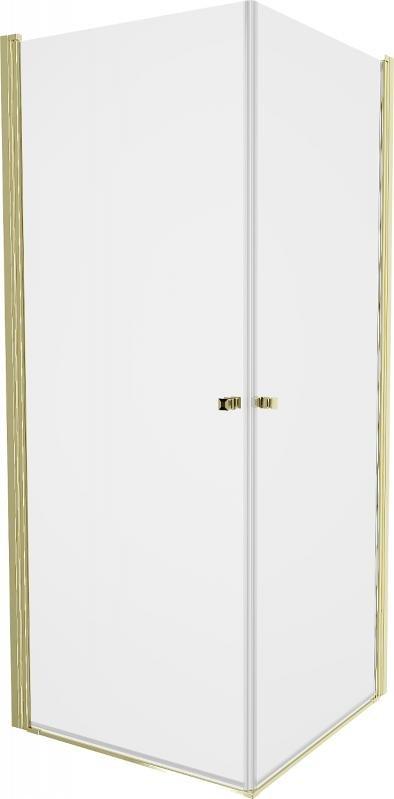 Mexen Mexen Pretoria Duo kabina prysznicowa uchylna 70 x 70 cm, transparent, złoty - 852-070-070-50-00-02