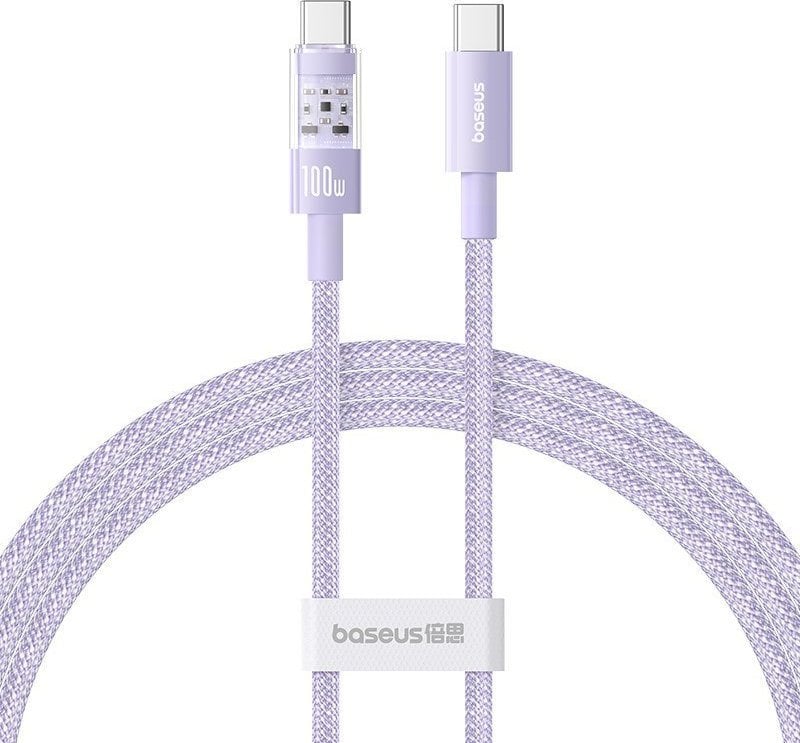 Kabel USB Baseus USB-C - USB-C 1 m Fioletowy (P10373000511-00)