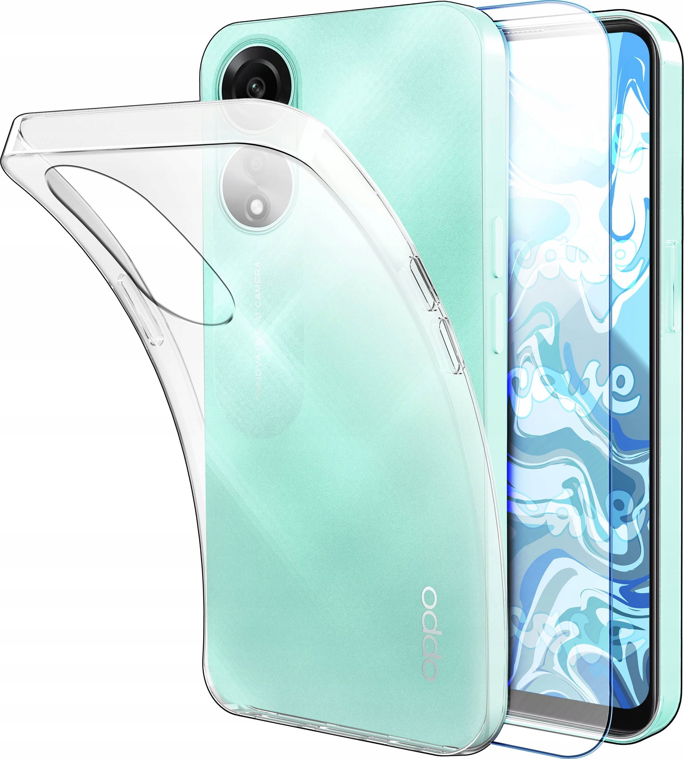 Hello Case ETUI DO OPPO A78 4G GUMOWE OBUDOWA CASE SILIKON SLIM POKROWIEC CLEAR SZKŁO