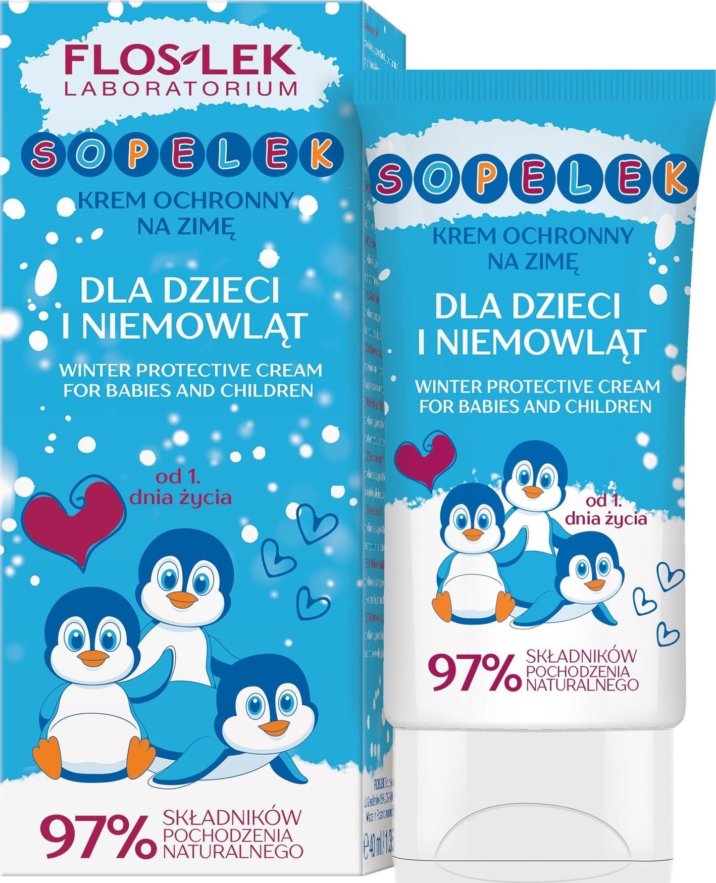 Floslek FLOSLEK Sopelek Krem ochronny na zimę dla dzieci i niemowląt 50 ml