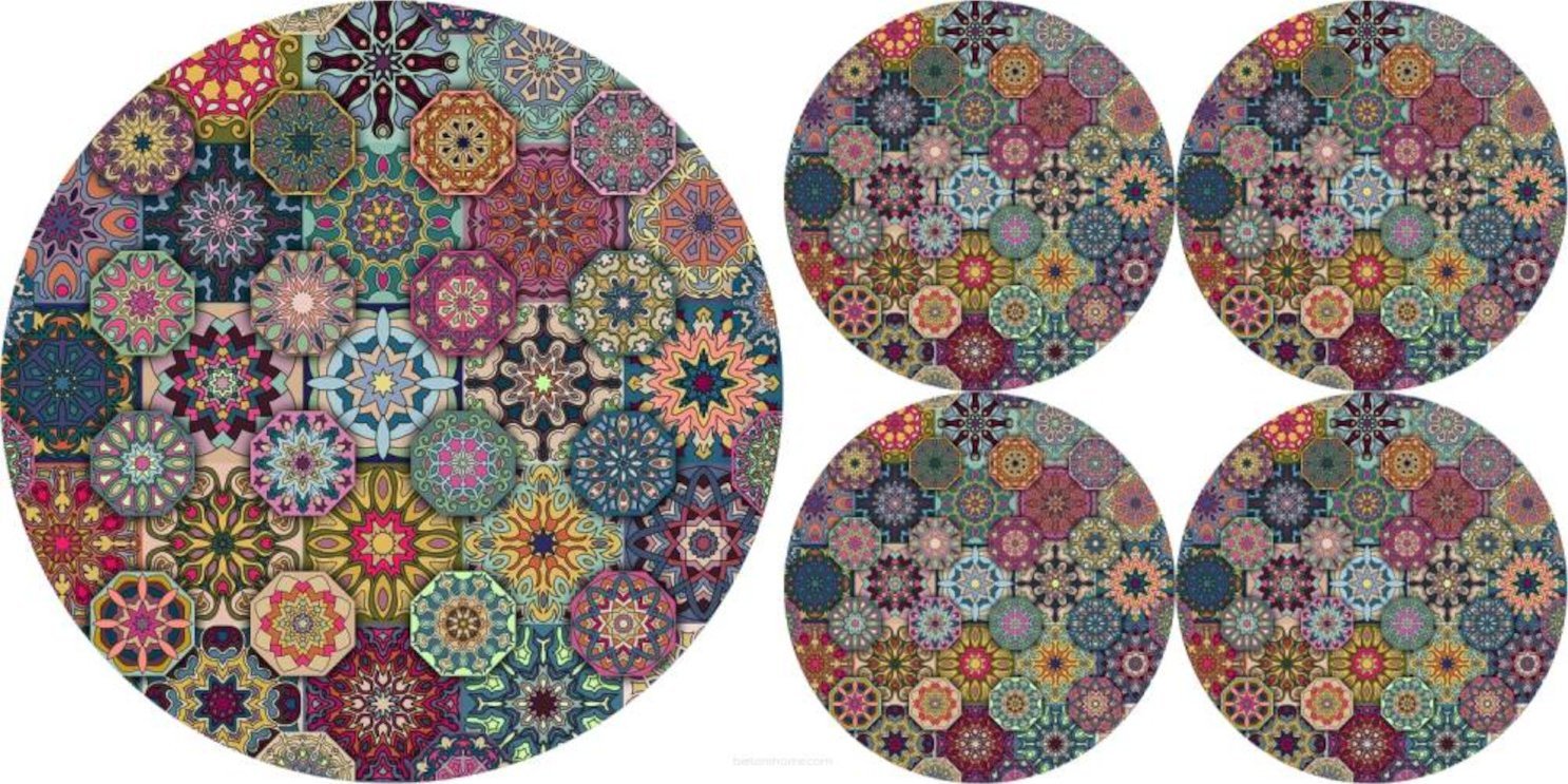 Bertoni BERTONI EE Zestaw podkładek na stół okrągłych 1+4 - VALENCIA