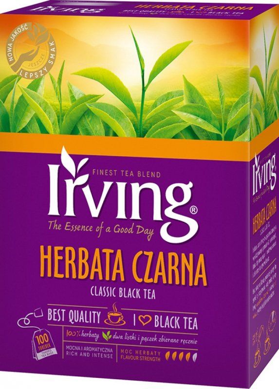 Irving HERBATA CZARNA 100 SASZ. IRVING ( 2 G X 100 TOREBEK) 710728