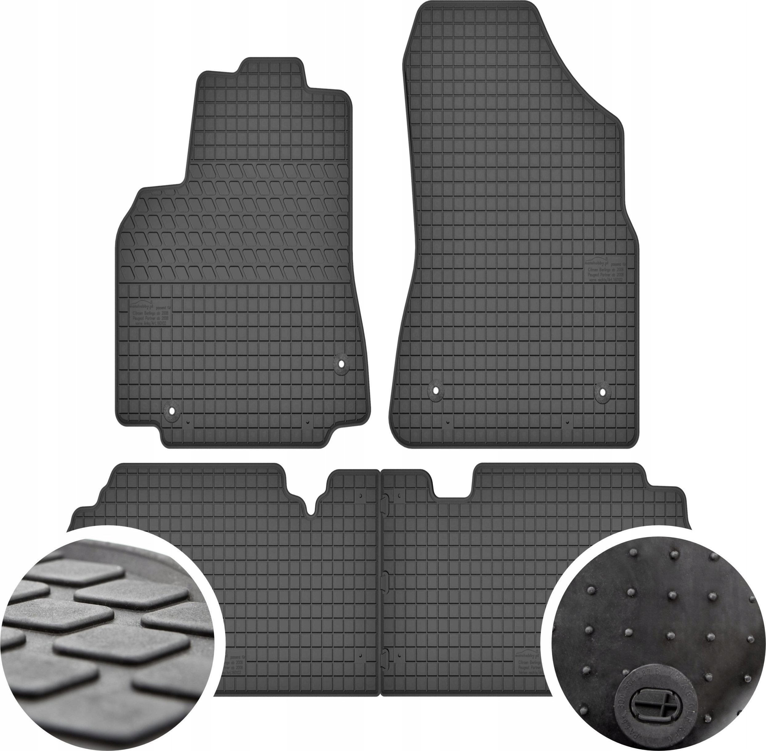 GeyerHosaja Dywaniki gumowe do Peugeot Partner
