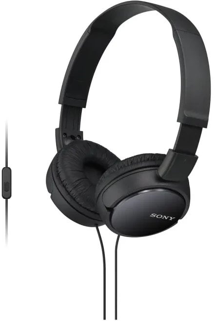 Sulankstomos ausinės Sony MDR-ZX110AP juodos su mikrofonu